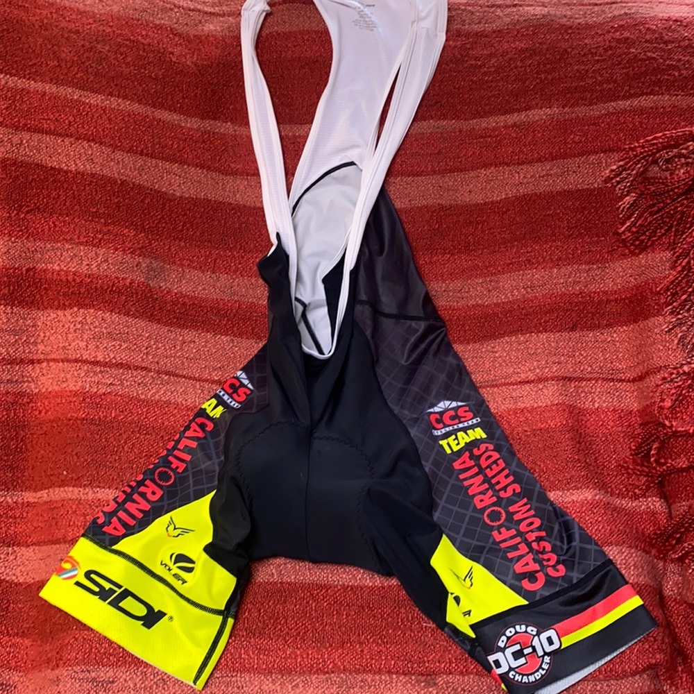 MENS VOLER CYCLING BIBS SIZE LARGE PADDED CHAMOIS USA MADE